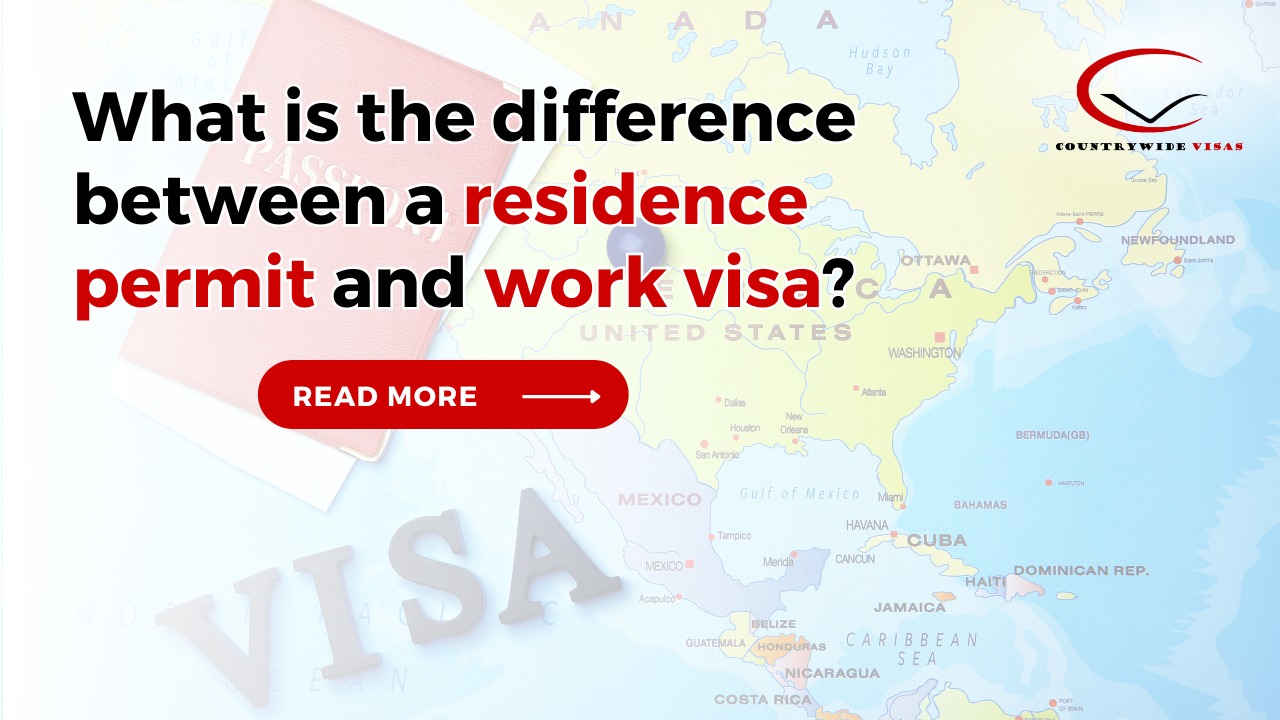 What is the difference between a residence permit and work visa?